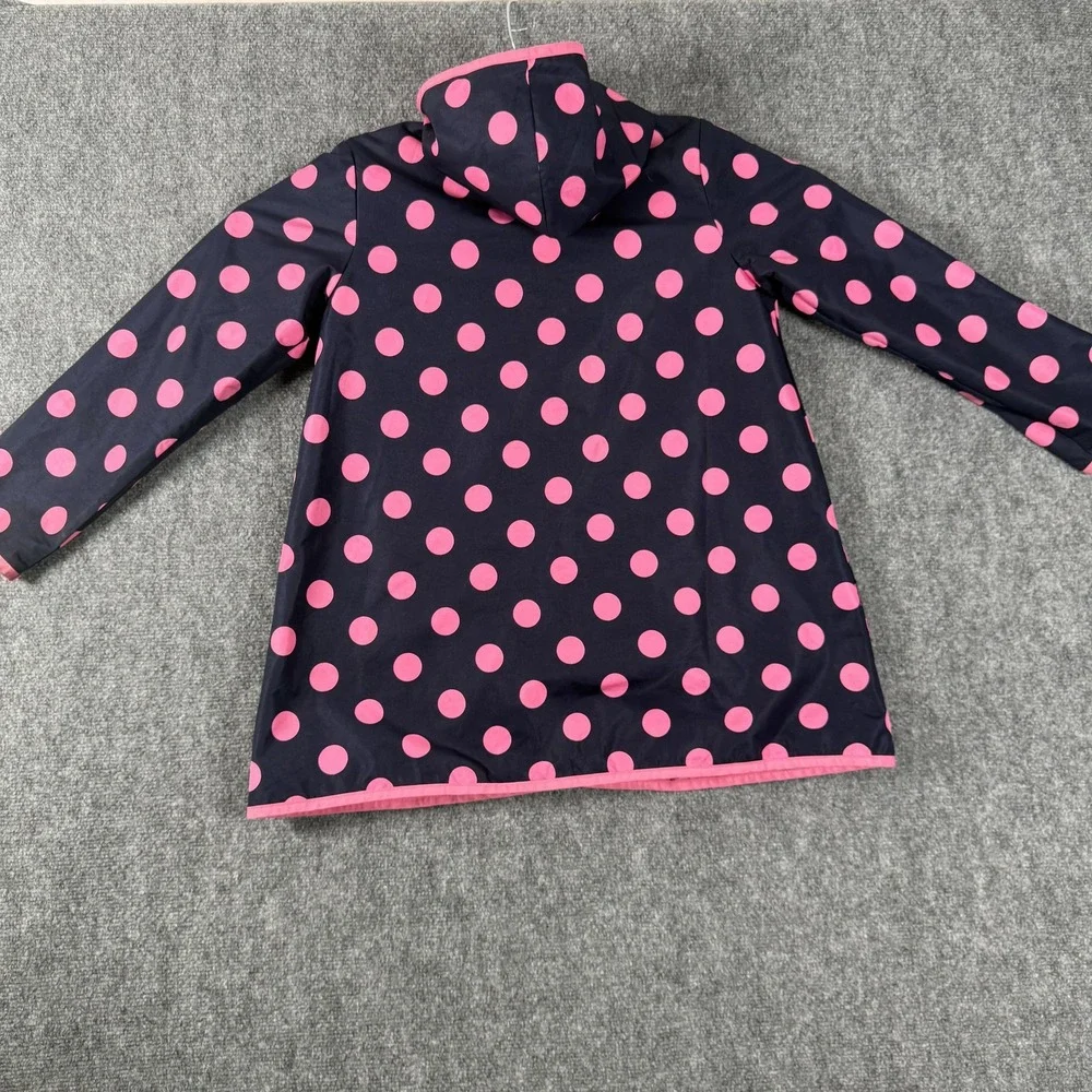 Gymboree Rain Jacket Girls‎ Large 10 12 Hooded Waterproof Polka Dot Coat